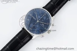 MIROTIME 1230 Portuguese Chrono IW3716 RSF 1:1 Best Edition Blue Dial on Black Leather Strap A RelaxedFit 7045